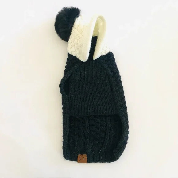 Knit Cat or Small Dog Sweater with Hood - Picture 2 of 4